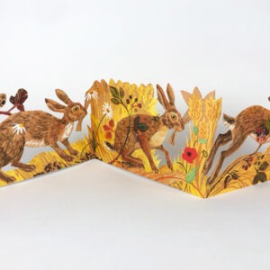 Hares Die-Cut Card