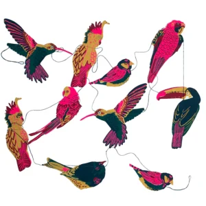 No 2 Tropical Birds Garland